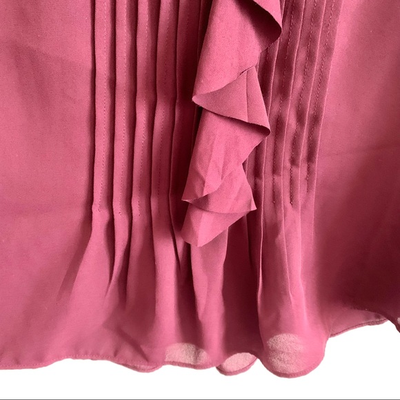 BANANA REPUBLIC Chiffon Blouse Purple Size S - Picture 3 of 8